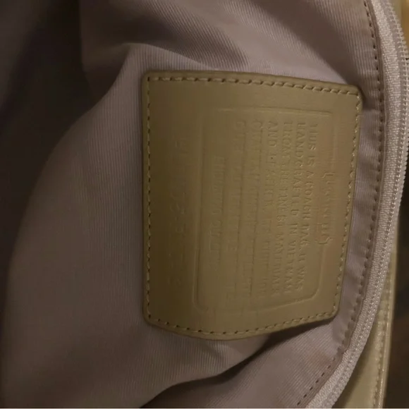 Coach F13743 Soho Pleated Tote Signature C Brown Jacquard Leather Canvas Bag - Picture 3 of 6